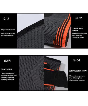 SPOTBRACE Elbow Brace Support 2 PACK Compression Sleeve Adjustable for Women and Men - Orange L/XL (9.4) - Buy Online on GoSupps.com