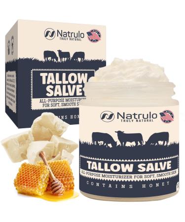 Beef Tallow Salve All Natural Grass Fed Beef Tallow & Honey All Purpose Balm Moisturizing Body Salve Great for Eczema Cracked Dry Itchy Irritated Skin Skin Repair Skincare Made in USA
