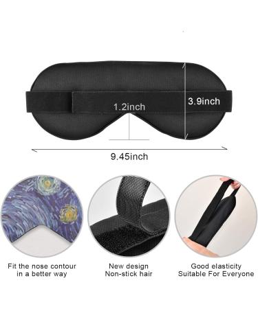 Van Gogh Starry Sky Sleep Mask | 100% Blackout Eye Covers for Men Women & Kids | Best Contoured Sleeping Eyemask for Travel & Shift Work - Buy Online on GoSupps.com