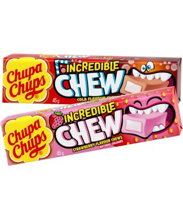 Chupa Chups Incredible Chew Cola 45g x 20 - Buy Online on GoSupps.com
