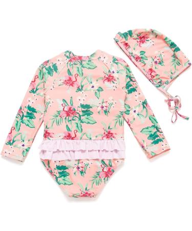 Bonverano Baby Girls Swimsuit UPF 50+ Sun Protection 9-12 Months Peony - Buy Online on GoSupps.com