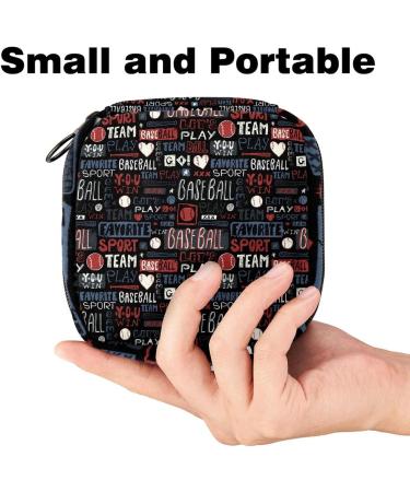 Womens Baseball Pattern Binding Bags | Tampon Storage & Zip Pockets | Multi-Functional Menstrual Bags - Buy Online on GoSupps.com