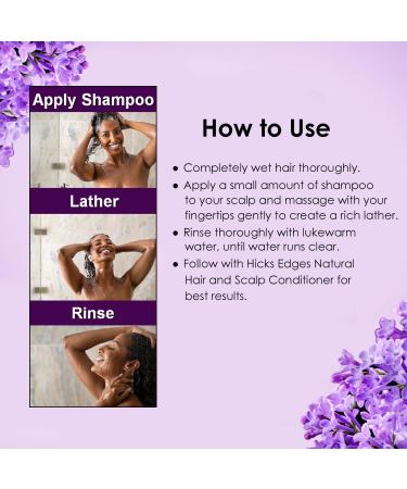 Hicks Edges Natural Hair & Scalp Conditioning Shampoo with Lilac - 16 oz | Shop Internationally for Healthy Hair - Buy Online on GoSupps.com