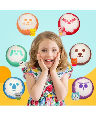 Aofmee Kids Bath Bombs with Surprise Inside - Handmade Gift Set for Kids and Women - Pack of 6 - Buy Online on GoSupps.com