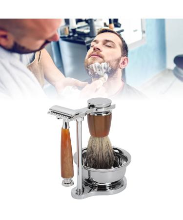 Men's Shaving Brush Set | Professional Safety Grooming Kit | Beard Brush Trimmer Soap Stand & Bowl | Vintage Style - Buy Online on GoSupps.com