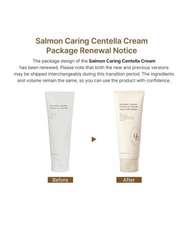 Salmon Caring Centella Cream - Salmon PDRN Salmon Egg Extract Centella Madecassoside Improve Skin Moisture Loss Restore and Rejuvenate Low Irritation Korean Skincare Valentine Gift - Buy Online on GoSupps.com
