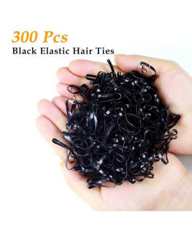 Buy Sularpek 300-Piece Black Hair Ties - Thin Elastic Hair Ties for Women & Girls | Perfect for Daily & Wedding Hairstyles - Buy Online on GoSupps.com