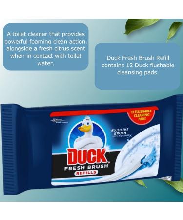Toilet Cleaner Duck Bundle With Duck Toilet Fresh Brush Starter Kit 1 Handle & 4 Refills Duck Fresh Brush Refills 12pads And Duck Toilet Pine Fresh 3 Strips - Bathroom Cleaner Disposable Toilet Brush - Buy Online on GoSupps.com