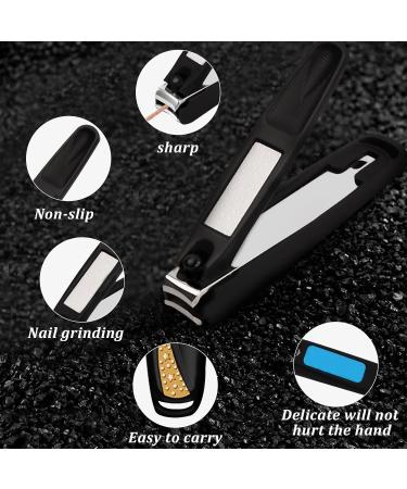 High-Quality Stainless Steel No Splash Nail Clipper with Collecting Container | Perfect for Fingernails & Toenails - Built-in File Included! - Buy Online on GoSupps.com