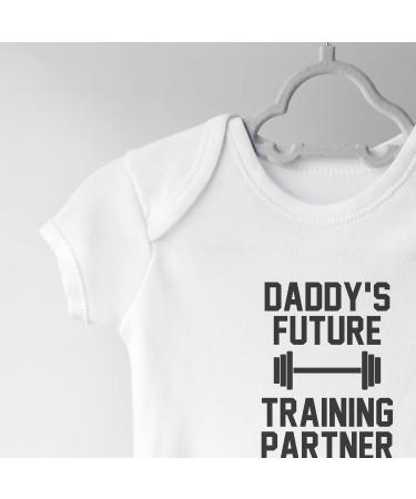 Hippowarehouse Daddy's Future Training Partner Baby Vest Bodysuit - Unisex (Short Sleeve) - Buy Online on GoSupps.com