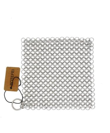 Cast Iron Cleaner 6" x 6.3" Premium 316L Stainless Steel Chainmail Scrubber for Skillet, Wok, Pot, Pan Pre-Seasoned Pan Dutch Ovens Waffle Iron Pans Scraper Cast Square - Buy Online on GoSupps.com