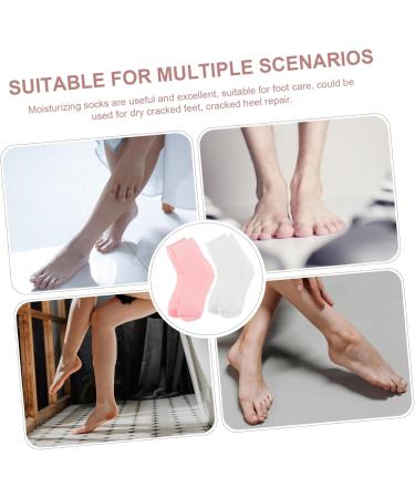 SKISUNO 2 Pairs Anti-split Socks Foot Care Gel Socks Moisturizing Socks for Cracked Heel Repair Women Gel Socks Women Moisturizing Socks Gel Socks for Feet Care Moisturizing Socks Women - Buy Online on GoSupps.com