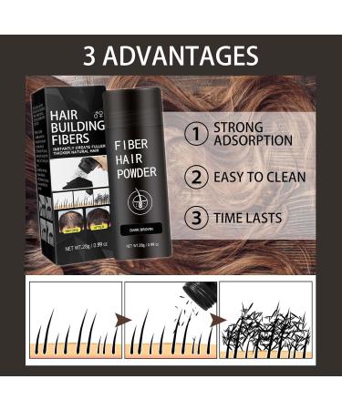Hair Fibres Dark Brown Hair Volume Powder Natural Formula Hair Thickening Spray Hair Loss Treatment for Men & Women Instantly Conceals Hair Loss Unisex Hair Building Fibres for Bald Spots - Buy Online on GoSupps.com