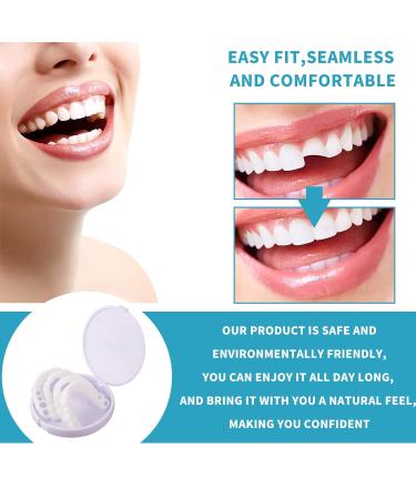 KHIRY Cosmetic Veneers - 4 Pairs Instant Teeth Temporary Dentures | Upper & Lower Snap-On Comfort Solution - Buy Online on GoSupps.com