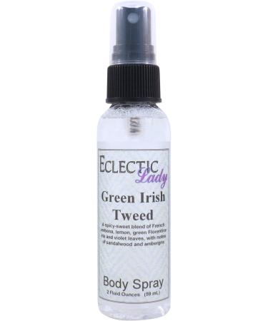 Green Irish Tweed Body Spray 2 ounces Body Mist for Women with Clean Light & Gentle Fragrance Long Lasting Perfume with Comforting Scent for Men & Women Cologne with Soft Subtle Aroma For Daily 2 Fluid Ounces