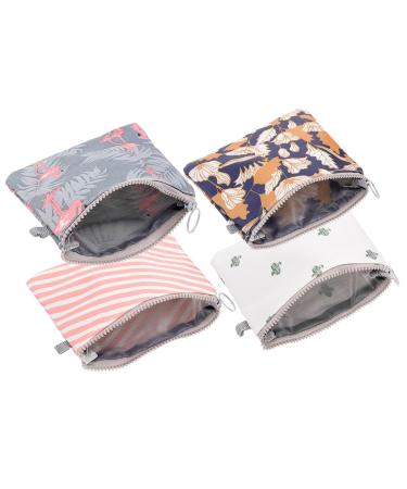 Lurrose 4 Pcs Women Bags for Feminine Products Pad Bags for Period for School Pouch Holder Girls Suit Mini Coin Purse Menstrual Cup Pouch Toolkit Pads Nursing Pad Travel Towel Bag