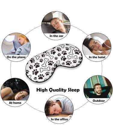 Dog Paw and Bow Sleep Mask Eye Cover | Adjustable Strap, Blocks Light, Ideal for Sleeping, Travel - Men and Women - Buy Online on GoSupps.com