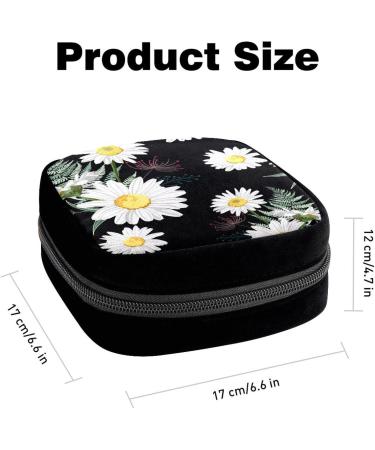 GIAPB Period Bag - Chamomile Plant Floral Color Sanitary Napkin Storage & Makeup Pouch - Buy Online on GoSupps.com