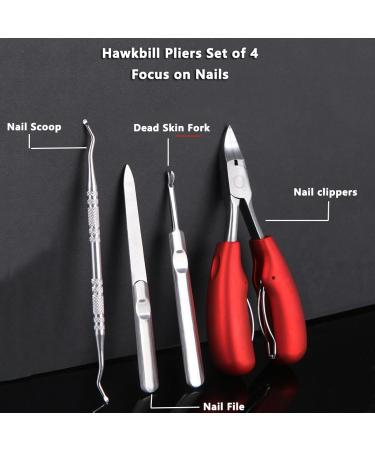 1pc Beauty Sharp Curved Paronychia Remover Nail Scissors Manicure Toes Dead Skin Pliers Trimming Nail Clipper Nipper A-Red - Buy Online on GoSupps.com