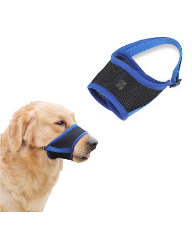 Koboko muzzle for dogs prevent bite muzzle medium dogs safe brewing and chewing dogs muzzle muzzle with Velcro fastener muzzle dog muzzle dog muzzle for dogs (L blue) Blue L