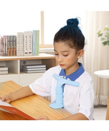 Writing Sitting Posture Corrector - T Shaped Ergonomic Flexible Posture Corrector Non-Slip & Stable Desk Posture Corrector for Home Study School Blue - Buy Online on GoSupps.com
