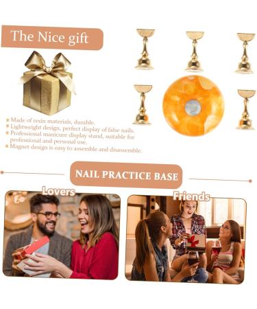 DOITOOL 1 Set Manicure Practice Base Acrylic Nail Display Nail Holder for Painting Nails Diy Nail Art Stand Nail Practice Base False Nail Tip Holder Japanese Practice Supplies Resin 3.5x3.5cm As Shown - Buy Online on GoSupps.com