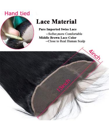 12 Brazilian Straight Lace Frontal Closure | Virgin Human Hair | Natural Black - Buy Online on GoSupps.com