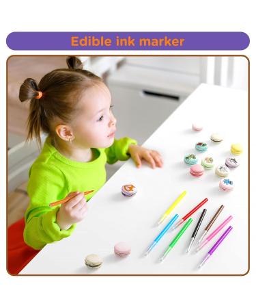 Edible Markers for Cookies Food Coloring Marker Pens 9Pcs ValueTalks Fine Tip Food Grade Food Gourmet Writers for DIY Decorating Fondant Cakes Easter Eggs Baking Painting Drawing Writing 9 Count (Pack of 1) 9 - Buy Online on GoSupps.com