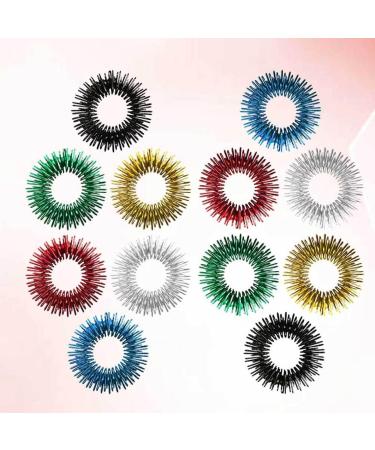 Magiclulu 12-Pack Hand-In-Hand Finger Massage Toy - Stress Relief Rings for Kids - Mini Vibrating Feather Game Set (2.8cm) - Perfect for Fun & Relaxation - Buy Online on GoSupps.com