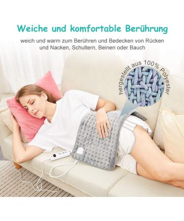 Mia & Coco Heating Pillows Automatic Switch-Off 10 Temperature Levels & Quick Heating 30x60cm Comfort Gray for Back & Neck Relief - Buy Online on GoSupps.com