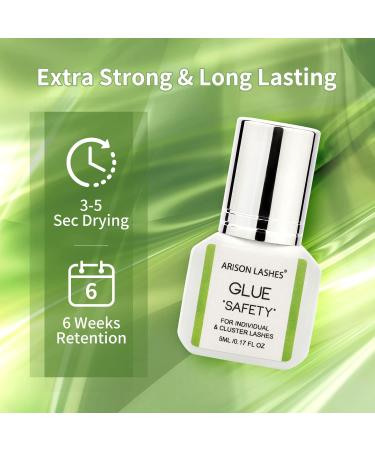 Arison Sensitive Eyelash Extension Adhesive - No Fume Extra Strong Lash Glue for Sensitive Eyes (5ml) - Professional Individual Lash Application - Buy Online on GoSupps.com