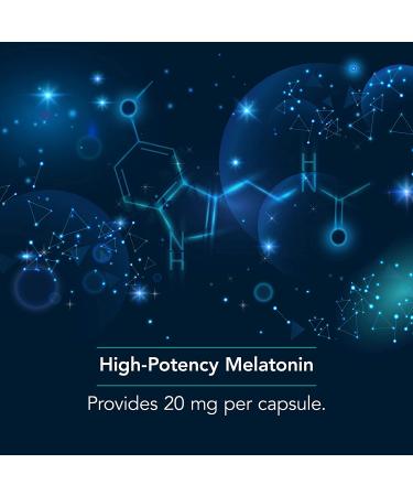 Nutricology Melatonin 20 mg - 60 Vegetarian Capsules for Sleep Support - Buy Online on GoSupps.com