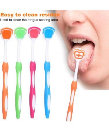 HERCHR Tongue Cleaner & Scraper | Portable Bad Breath Eliminator for Travel | Effective Plastic Tongue Brush - Buy Online on GoSupps.com