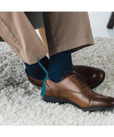 Virtcooy Shoe Lifting Aid | Unisex Sock Slider - Shoe Horn Shoe Wearing Aid Tool with Travel Handle Easy to Put On and Take Off Blue - Buy Online on GoSupps.com