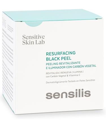 Sensilis Resurfacing Black Peel Scrub Exfoliating Physical Peel with Activated Carbon & Vitamin C | Dead Skin Cell Remover for All Skin Types | Ocean Respect 50g - Buy Online on GoSupps.com