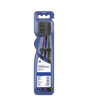 Oral-B Charcoal Toothbrush Whitening Therapy Medium 2ct - Whitens Teeth and Removes Plaque - Buy Online on GoSupps.com