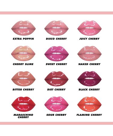 Lime Crime Wet Cherry Lip Gloss Bitter Cherry - Vegan Plumping Gloss with Cherry Scent - Soft Brown Nude Shade for Ultra Glossy Sheen - Buy Online on GoSupps.com