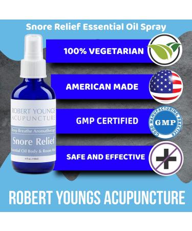 Robert Youngs Acupuncture Snore Relief Essential Oil Spray for Adults - Natural Snoring Solution for Deep, Peaceful Sleep (4 fl oz) - Buy Online on GoSupps.com