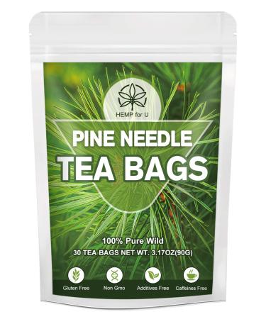 Organic Dried Pine Needle Tea Bags, Natural Herbal Caffeine Free Triangle Teabag, Premium Herb Pine Needles Leaves 30 Tea Bag - Strengthens Immunity pine need tea bag