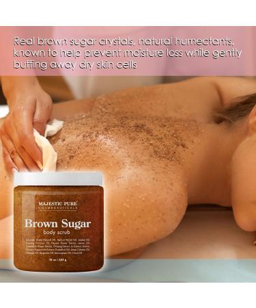 Brown Sugar Body Scrub Set - Natural Exfoliation for Cellulite, Stretch Marks, Acne & Varicose Veins - Buy Online on GoSupps.com