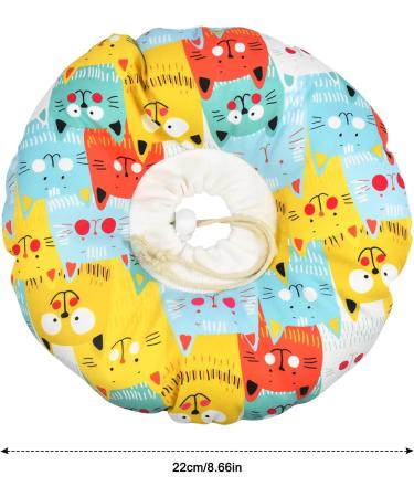 Focenat Adjustable Cat Recovery Collar Soft Comfortable Pet Protective Collar After Surgery Neutering Anti-Bite Lick Wound Healing Protection Cotton Collar for Cats and Dogs (XS) - Buy Online on GoSupps.com