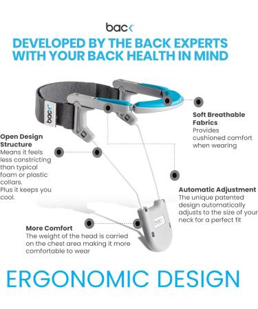 Revolutionary Auto-Adjustable Neck Support Brace for Neck Pain - Lightweight and Discreet Cervical Collar (Blue Universal Size) - Buy Online on GoSupps.com