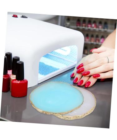  Healvian Healvian 2 Piece Nail Palette Nail Art Palette Nail Polish Mixing Palette Nail Artist Palette Mixing Tray for Nail Polish Nail Art Painting Tray Nail Art Mixing Tray Mixing Palette for Nail Makeup Resin - Buy Online on GoSupps.com