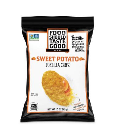 Food Should Taste Good Tortilla Chips, Sweet Potato, 1.5 Oz (Pack of 24) Sweet Potato 1.5 Ounce (Pack of 24)