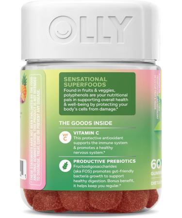 OLLY Supergood Superfoods Gummies Supports Immune & Digestive Health * 15 Superfoods Prebiotics Vitamin C Tropical Bliss Flavor 20 Day Supply - 60 Count - Buy Online on GoSupps.com