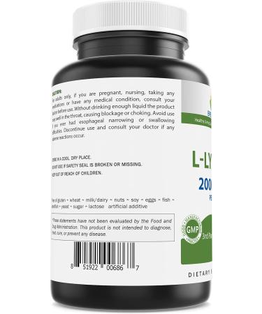 Brieofood L-Lysine 2000mg per Serving - 180 Vegetarian Tablets - Lysine for Cats & Immune Health - Buy Online on GoSupps.com