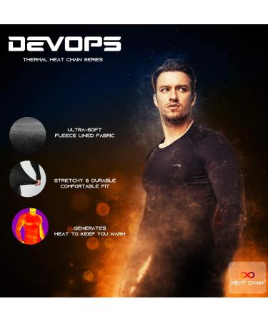 DEVOPS Men's Thermal Compression Pants - 2 or 3 Pack Athletic Leggings Base Layer Bottoms (Small) - Non-pocket, Black - Buy Online on GoSupps.com
