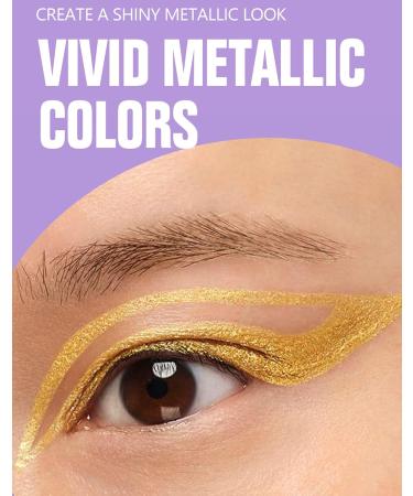  Vawolecy Colored eyeliner highly pigmented metallic liquid eyeliner multi-reflective finish - Buy Online on GoSupps.com