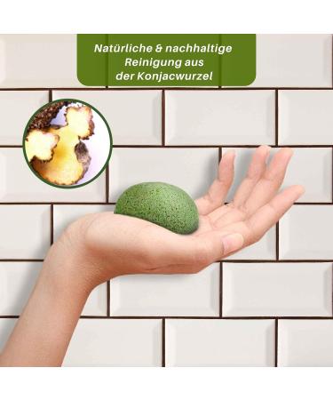 Bluefox Konjac Swam 4er Set - Organic Turmeric Facial Cleaning Sponges for Impure & Combination Skin | Yellow Peeling & Pore Cleansing - Buy Online on GoSupps.com