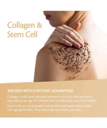 M3 Naturals Arabica Coffee Body Scrub with Collagen & Stem Cell - 12 oz Scrubber for Skin Care, Cellulite, Fine Lines & Stretch Marks - Buy Online on GoSupps.com